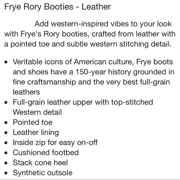 NIB Frye Rory Bootie Western Pointed Toe Lesther Ankle Boots Dusty Rose - Picture 15 of 15